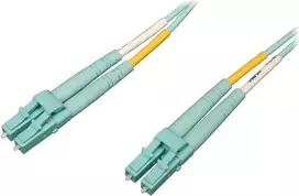 Eaton Tripp Lite Series 10Gb/40Gb/100Gb dvipusis daugiamodis 50/125 OM4 LSZH šviesolaidinis pataisos kabelis (LC/LC), žydras, 1 m
