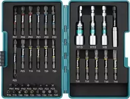 MAKITA E-26179 - Torsion Bit-Set Impact Premier, skirtas belaidžiam suktuvui DTD153 ir DTD157 (38 dalių)