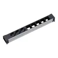 Ilgintuvas 3 AC lizdai Bachmann 909.006 juodas sidabrinis