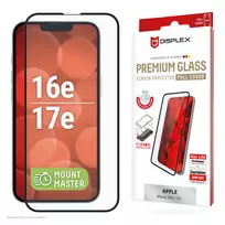 Grūdinto stiklo apsauginis stikliukas e.v.i. Displex Premium (Full Cover, 10H), skirtas Apple iPhone 16e/17e