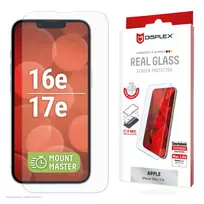 Grūdinto stiklo apsauginis stikliukas e.v.i. Displex (10H), skirtas Apple iPhone 16e/17e – atsparus įbrėžimams, nešvarumams ir smūgiams, skaidrus
