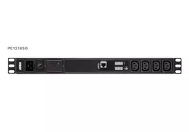 ATEN Basic Metered 1U PDU su apsauga nuo viršįtampių, pagrindinis, matuojantis, 1U, juoda, LCD, 18 AC lizdų, C13 jungtis