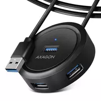 AXAGON HUE-P1AL USB 3.2 Gen 1 4 prievadų šakotuvas apvalus