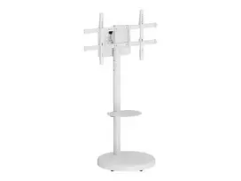 TECHLY Grindinis stovas su vežimėlio lentyna LCD/LED/Plasma TV 37-86 colių Baltas