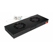 Oro aušintuvas Equip EZF-2-B 19 inch 1U 2×120 mm 240 V juodas RAL9005