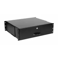 Įtraukiamas stalčius su užraktu Equip 19'' 3U RAL9005 juodas