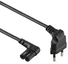 Maitinimo laidas Gembird PC-184L 1 m H05VV-F CEE7/16 į C7, 2,5 A, juodas
