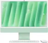 APPLE iMac Z1EM 59,62 cm 23,5 colio standartinis stiklas M4 10C CPU/10C GPU/16C N.E. 16GB 256GB SSD Gbit Eth MM NumKey TID DE Žalia (Z1EM-MWUY3D/A-07CRBT)