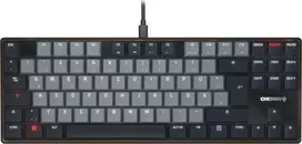 Mechaninė klaviatūra Cherry KC 500 MX LP TKL — žemo profilio MX jungikliai, be skaičių bloko, JAV išdėstymas, dramblio kaulo spalva