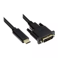 Alcasa GC-M0110 vaizdo kabelis-adapteris 2 m USB Type-C DVI-D juodas (GC-M0110)