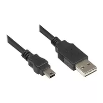 Good Connections USB 2.0 EASY Plug A – Mini-B laidas - juodas - 0,5 m