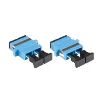 LWL Duplex Kupplung, SC (UPC) an SC (UPC), OS2, Singlemode, Kunststoffgehäuse mit Flansch, Keramikhülse, blau, Good Connections® (LW-K206)