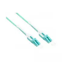 Šviesolaidinis pataikymo laidas LWL Duplex OM3 (50/125) LC/LC, UNIBOOT, LSZH, reversibilus poliškumas, atlaisvinimo liežuvėlis, 10 m, Good Connections® (LW-U810LC3)