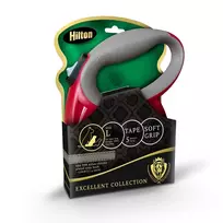 Ištraukiamas šuns pavadėlis Hilton Smart Dog Tape L — 5 m, šunims iki 30 kg, bordo-pilka