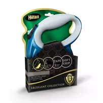 Ištraukiamas šuns pavadėlis Hilton Smart Dog Tape L — tamsiai pilkas, 5 m, šunims iki 30 kg