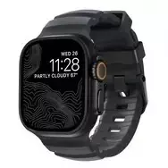 NOMAD Rocky Point dirželis, skirtas Apple Watch 46mm/49mm, FKM ir titanas, audros juodos spalvos