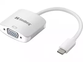 Sandberg USB-C į VGA jungtis, USB Type-C, VGA (D-Sub), vyriškas, moteriškas, 1920 x 1080 (HD 1080), 2048 x 1152, 1080p