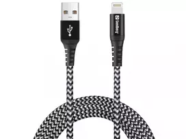 Sandberg Survivor Lightning laidas 2 m, Kevlar, dvigubas pintas nailonas, USB A – Lightning