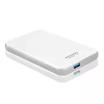 Axagon EE25-S6 išorinis diskų dėklas HDD/SSD baltas 2.5 colio