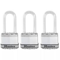 MASTER LOCK Excell spynų rinkinys 3 vnt., 45 mm laminuotas plienas, 51 mm kilpa