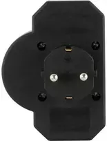 REV 3-jungtis prailginimo blokas su apsauga nuo viršįtampio, modelis 0020070512, juodas
