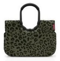 Pirkinių krepšys Reisenthel loopshopper L — 25 L, 460×250 mm, aliuminio rėmas, juoda/ruda