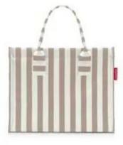 Reisenthel Daily Shopper rankinė – poliesteris, 14 L, 420×170 mm, smėlio/baltos spalvos