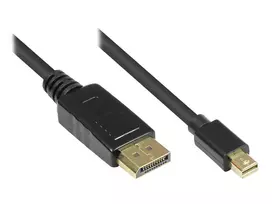 DisplayPort kabelis Alcasa DP-MDP1 1 m Mini DisplayPort juodas