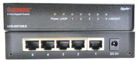 Nevaldomas tinklo jungiklis Longshine LCS-GS7105-E — 5 Gigabit RJ-45 prievadai, juodas