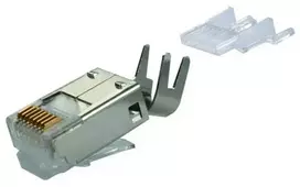 RJ45 laidų jungtis Telegärtner J00026A0165 sidabrinė