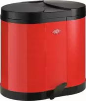 Šiukšliadėžė Wesco Ökosammler Beta Red 20 L, model 112747, plieninė konstrukcija, pedalinis atidarymas