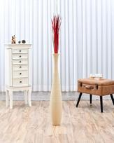 Dirbtinė džiovinta dekoratyvinė žolė vazoms Boho 2 vnt. raudona 115 cm — boho stiliaus dekoracijos, aukštos grindų gėlės, puokštė vazai, interjero detalės, augalų vestuvių dekoras