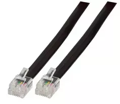 Telefono laidas EFB Elektronik K2404SW.6, 6 m, RJ-12, juodas