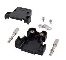 Kištukinis korpusas EFB Elektronik 29520.1 – D-sub 15 kontaktų, plastikinis, juodas, išorinis Ø 8 mm, 31×32 mm