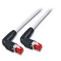 Tinklo kabelis EFB Elektronik RJ45 90°S/STP Cat6 RJ-45 Cat7 0,5 m pilkas