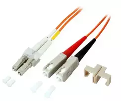 Skaidulinis optinis kabelis EFB Elektronik O0320.25 25 m LC SC oranžinis