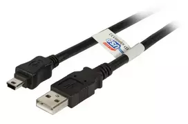 USB laidas EFB Elektronik K5251SW.5 5m USB A Mini-USB B juodas