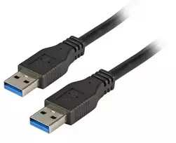 USB 3.2 Gen 1 USB A–USB A duomenų laidas 5 m — EFB Elektronik K5210SW.5, Juodas