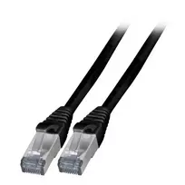 Tinklo kabelis EFB Elektronik K5538SW.10 RJ-45 Cat6a 10 m Juodas