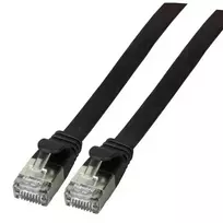 Tinklo kabelis EFB Elektronik K5545SW.1 RJ-45 Cat6a 1 m Juodas