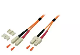 Šviesolaidinis kabelis EFB Elektronik O6413.25 — OM2 50µm, SC–SC, 25 m, pilnas dupleksas, oranžinis