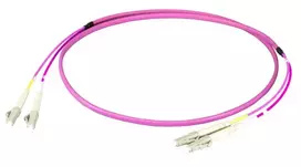 Skaidulinis optinis kabelis EFB Elektronik O0319FT.5 5 m 2x LC violetinis