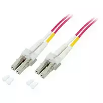 Dupleksinis šviesolaidinis pataisos kabelis EFB Elektronik LC–LC 0,5 m OM4 50/125 µm violetinis