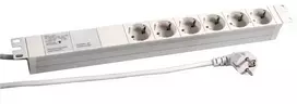 Prailginimo laidas EFB Elektronik 691689K, 2 m, 6 kištukinių lizdų, pilkas