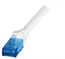 Tinklo kabelis Cat6a U/UTP, EFB Elektronik K8109WS.0, 0,5 m, RJ-45 į RJ-45, auksuoti kontaktai, baltas
