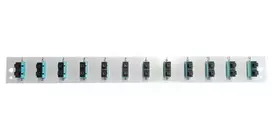 Priedas pataiso skydui EFB Elektronik SB-FP-12SC-D-V-OM3 — 1U montavimas į stelažą, 12 SC, pilka, 432×13×43.5 mm