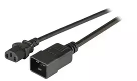 Maitinimo laidas EFB Elektronik EK531.3V2, 3 m, C20 kištukas į C13 lizdą, 250 V 10 A, juodas