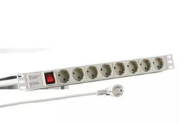 Ilgintuvas EFB Elektronik EK631DE.2GR — 2 m laidas, 8 CEE kištukiniai lizdai, vidaus naudojimui, pilka