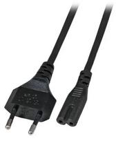 Maitinimo laidas EFB Elektronik Euro‑C7, 180° kampu, juodas, 5 m, 2×0,75 mm²
