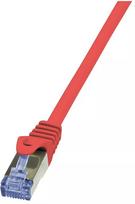 Tinklo kabelis LogiLink Cat6a S/FTP RJ-45 0,5 m raudonas